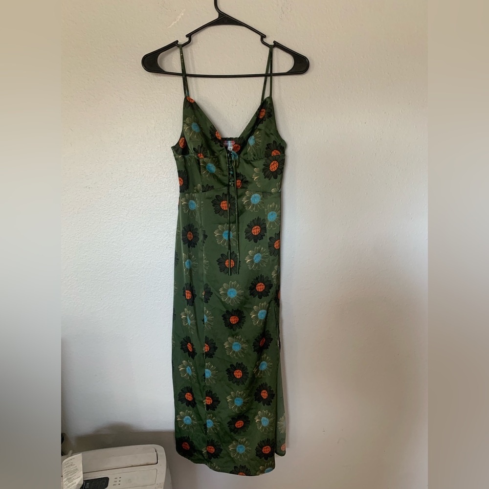 Urban outfitters deep green maxi dress